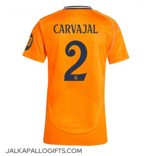 Real Madrid Daniel Carvajal #2 Vieraspaita Naiset 2024-25 Lyhythihainen